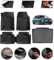 Renault Clio 5 2019-2023 Uyumlu Paspas Araca Özel Bagaj Havuzu MBS Siyah