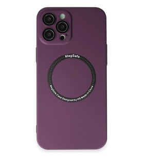 Newface Apple iPhone 12 Pro Kılıf Jack Magneticsafe Lens Silikon - Mürdüm