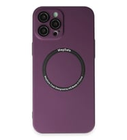 Newface Apple iPhone 12 Pro Kılıf Jack Magneticsafe Lens Silikon - Mürdüm