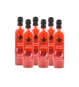 Tarihi SultanAhmet Baharatçısı Üzüm Sirkesi %100 Katkısız Doğal 6x500 ml  Özel Üretim