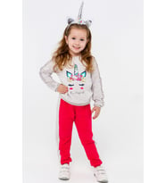 Breeze Kız Çocuk Eşofman Takımı Unicorn 1.5-5 Yaş, Bej Melanj
