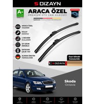 S-Dizayn Skoda Octavia Ön Cam Silecek Seti 2004-2012 Premium Araca Özel 60-48 Cm A+ Kalite