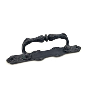 Antika Tarz Dekoratif Pirinç Dar Yan Çekme Kapı Kolu - 225x37 mm, Oksit