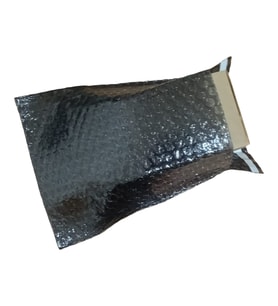 Siyah Bantlı Kapaklı Baloncuklu Torba, Balonlu Patpat Torba 15Cm(En)X20Cm(Boy)+5Cm(Kapak) 50 Adet
