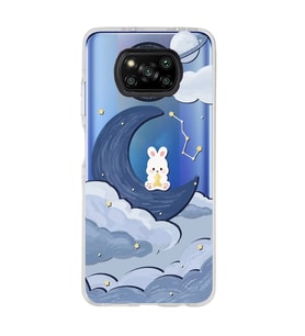 Poco X3 Pro Uyumlu Sevimli Ayıcık Desenli Şeffaf Telefon Kılıfı