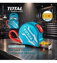 Total Şerit Metre 5m X 25mm Kalın Kırılmaz Yüksek Kalite Şerit Metre Tmt126252me