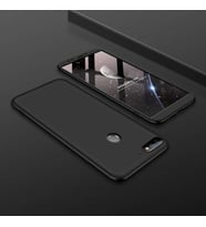 Huawei Y7 2018 Kılıf Kamera Çıkıntılı 360 Tam Koruma Ays (Siyah)
