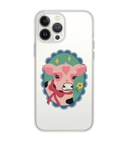 Iphone 12 Pro Uyumlu İnek Tasarımlı Şeffaf Telefon Kılıfı
