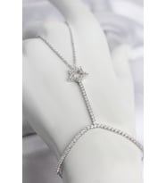 Gümüş Renk Pirinç Zirkon Taşlı Yıldız Model Şahmeran TJ-SN776