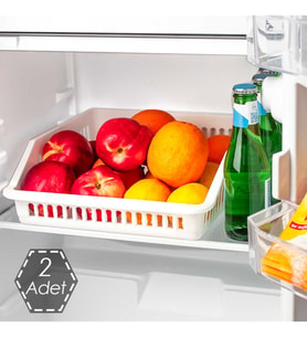 Porsima Org-25 2 li Çok Amaçlı Buzdolabı İçi Düzenleyici Sebze Meyve Organizer Sepet