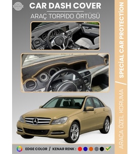 MERCEDES C CLASS W204 (2007-2014) Torpido Örtüsü Premium Kalite Özel Kesim UV Koruma