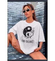 Yin & Yang Tasarım T-Shirt (STD)