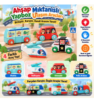 Ahşap Mıktanıslı Yapboz Ulaşım Araçları