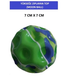 MOON BALL (YÜKSEĞE ZIPLAYAN TOP) SÜPER EĞLENCELİ UZAY TOPU-KAMUFLAJ DESENLİ- SPACE BALL BOUNCY BALL (Haki-Yeşil)