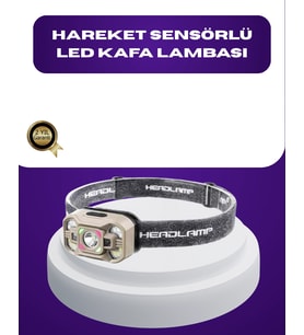 Wave Sensörlü Led Kafa Lambası Şarjlı Ayarlanabilir Işık