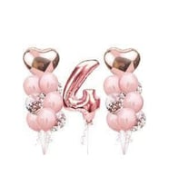 Kalpli Folyo 4 Yaş Rose Gold Doğum Günü Balon Seti