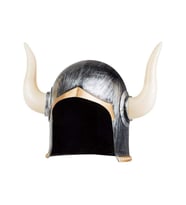 Mega Boynuzlu Viking Ivar Kaskı Eskitilmiş Desen Gümüş Renk
