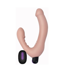 Lilitu Shop USB Şarjlı Uzaktan Kumandalı Çift Taraflı Lezbiyen Strap-on Vibratör