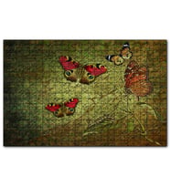 Cakapuzzle  Kelebekler Ebruli 120 Parça Puzzle Yapboz MDF (Ahşap)