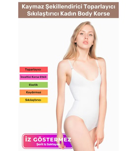 Özel Üretim İz Göstermeyen Kaymaz Şekillendirici Toparlayıcı Sıkılaştırıcı Kadın Body Korse
