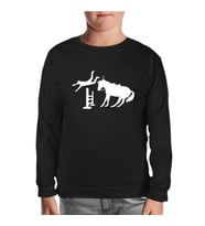 At 12 Siyah Çocuk Sweatshirt