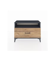 Arges Şifonyer Tek Raflı Tek Çekmeceli 88x30x64 Antrasit-Çam