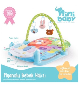 Oyun Halısı Piyanolu-Eğlenceli Müzikler ve Ninniler (Çok Renkli)