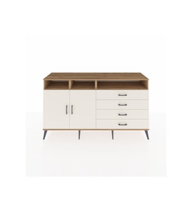 Kronos Konsol 5 Raflı 4 Çekmeceli 2 Kapaklı 176x59x99 Çam-Aytaşı
