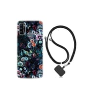 Infinix Hot 9 Play Kılıf Desenli Silikon Boyun Askılı Great Flowers 1304