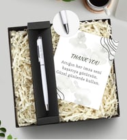 Hediye Kutusunda Kişiye Özel Touch Pen (Beyaz)