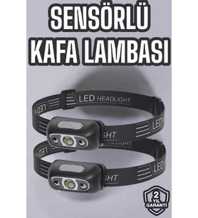 Kafa Lambası Kamp Lambası Led Işık Şarjlı Ayarlanabilir