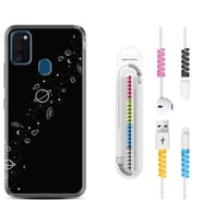 Samsung M21 M22 M23 M30 M31S M32 Kılıf Kablo Koruma Spiral Silikon Planet 1620