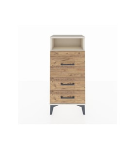 Arges Komodin Tek Raflı 3 Çekmeceli 44x30x96 Aytaşı-Çam