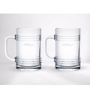 BK Gift Kişiye Özel İsimli İkili Tin-Can Kulplu Bira Bardağı (Beyaz)