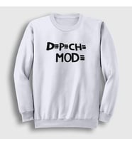 Presmono Unisex Siyah Logo Depeche Mode Sweatshirt
