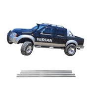 Nissan Pick Up Krom Cam Çıtası 2000 Üzeri 4Prç Paslanmaz Çelik