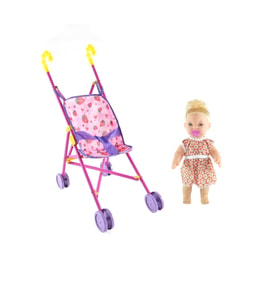 Oyuncak Ağlayan Bebek Baston Pusetli Set