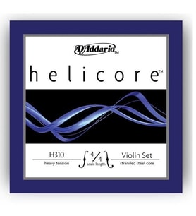 D'Addario H310H Helicore Keman Tel Seti (4/4 - Heavy)  Yüksek Tansiyon ile Güçlü Volüm Dayanıklı Çelik Çekirdek ve Net Artikülasyon