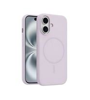 Coverzone ?phone 16 Plus ile Uyumlu Kadife ?� Y�zeyli Premium Silikon K?l?f MagSafe ile Uyumlu Kablosuz ?arj Destekli Darbe Emici Yumu?ak Dokulu Koruma Tasar?ml? Telefon K?l?f? Lila