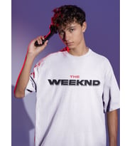 The Weeknd Rapper Sırt Baskılı Unisex Oversize Şarkıcı Tişört