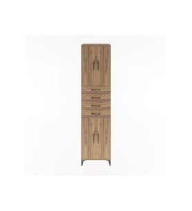 Hyperion Dolap 4 Raflı 4 Çekmeceli 4 Kapaklı 60x44x243 Çam-Çam