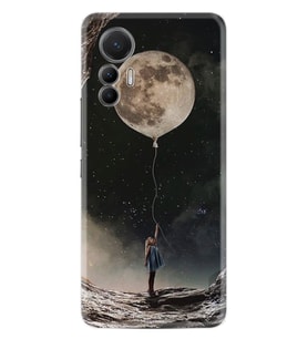 Xiaomi 12 Lite Kılıf Resimli Desenli Baskılı Silikon Moon Baloon 1368