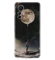 Xiaomi 12 Lite Kılıf Resimli Desenli Baskılı Silikon Moon Baloon 1368