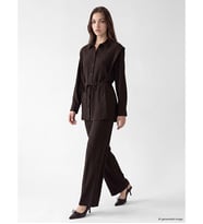 LCW Modest Kahverengi Regular Fit Geniş Paça Kadın Pantolon