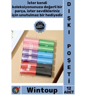 #DışkıPoşeti Hijyenik Dayanıklı Sızdırmaz Ekonomik Rulo Evcil 12li Köpek Dışkı Poşeti Düz Renkli Set