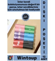 #DışkıPoşeti Hijyenik Dayanıklı Sızdırmaz Ekonomik Rulo Evcil 12li Köpek Dışkı Poşeti Düz Renkli Set