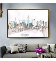 Altın Çerçeveli dekoratif tablo a199 (Gold)