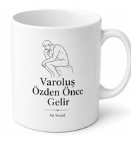 Sartre Temalı Varoluşçu Felsefe Baskılı Porselen Kupa Bardak Hediye