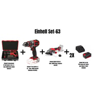 Einhell Set-63(18/28 D Akülü Kırıcı+18/50 Li-i Darb Vid+18/125 Q AkülüTaş+2x18V 4,0 Ah Akü Şarj Cih)