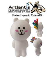 Silikon Sevimli Ayıcık Kalemlik 1 Adet Yumuşak Silikon Sevimli Hayvanlar Kalem Kutusu Eğlenceli Hediyelik Kalemlik